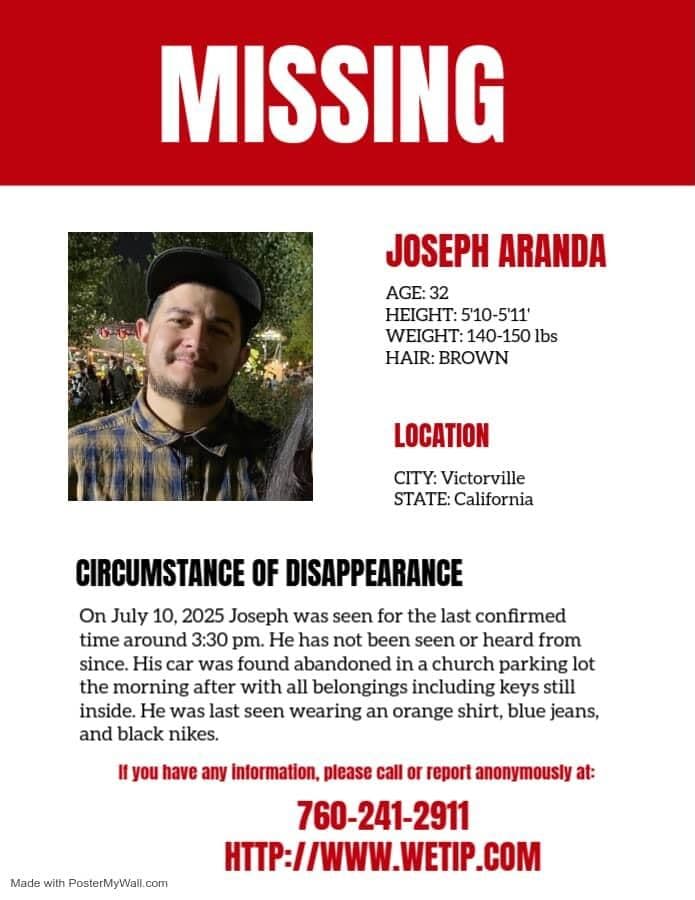 GONE SINCE JULY 10 — PLEASE SHARE Joseph was last seen on...