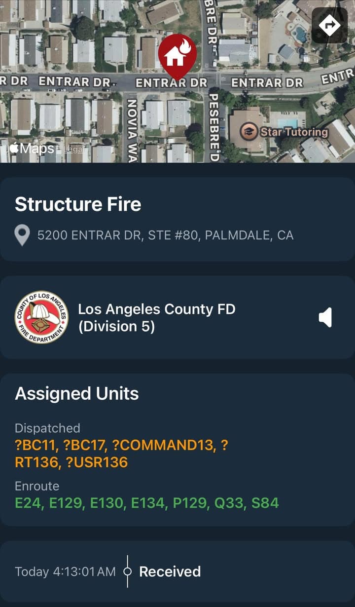 904S…5200 Entrar Drive, #80…reported structure fire…Sheriff and FD enroute code 3 UPDATE:...