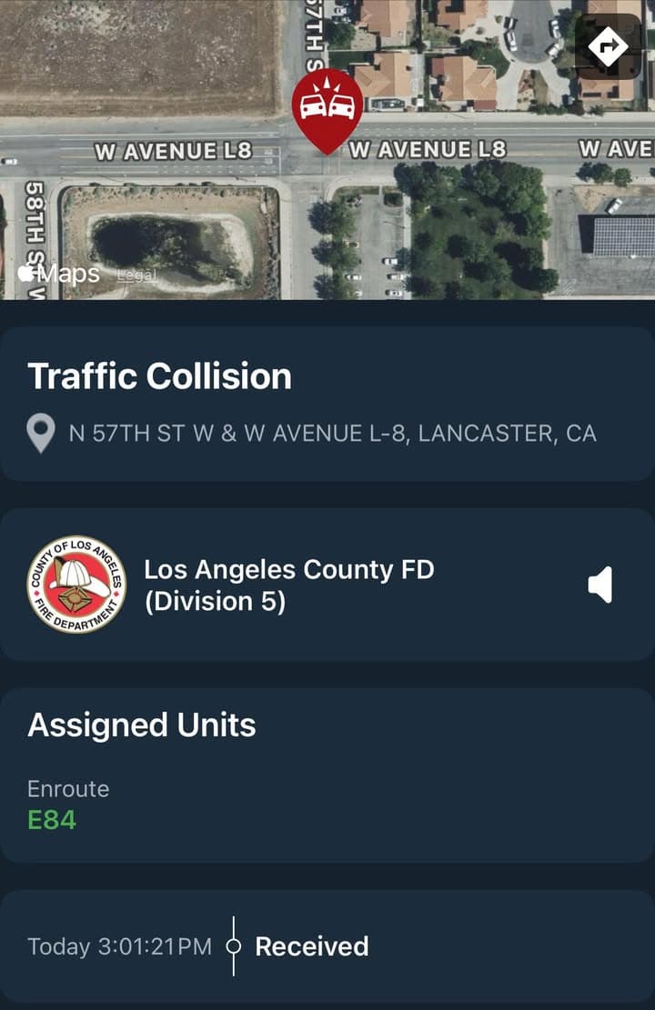 902T/902R…57th Street West and Avenue L8…solo vehicle traffic collision…brown Kia Soul vs...
