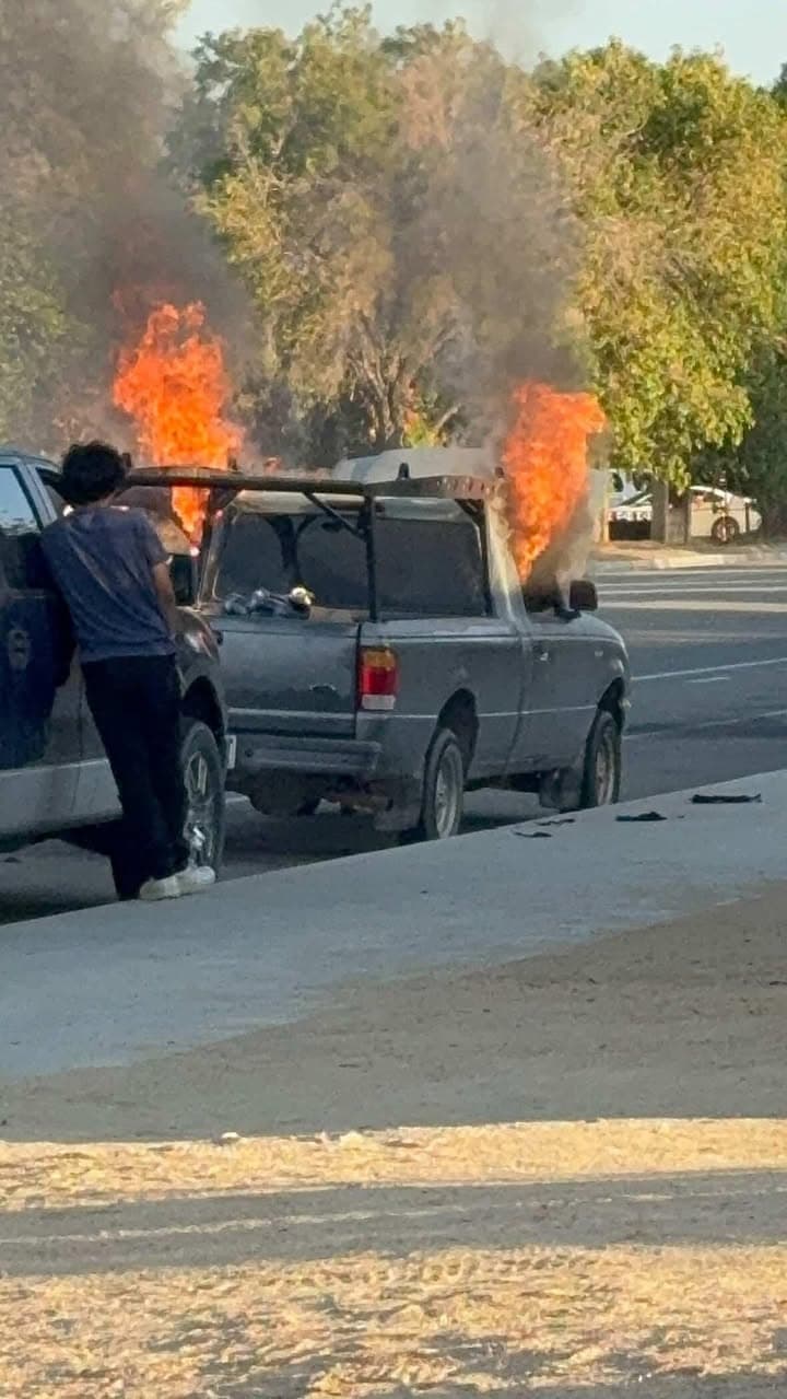 Vehicle fire yesterday at 35th Street East and Avenue J-8 around 6:30pm...