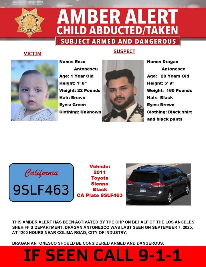 AMBER ALERT - Los Angeles, Riverside, San Bernardino Counties #LASD is Asking...