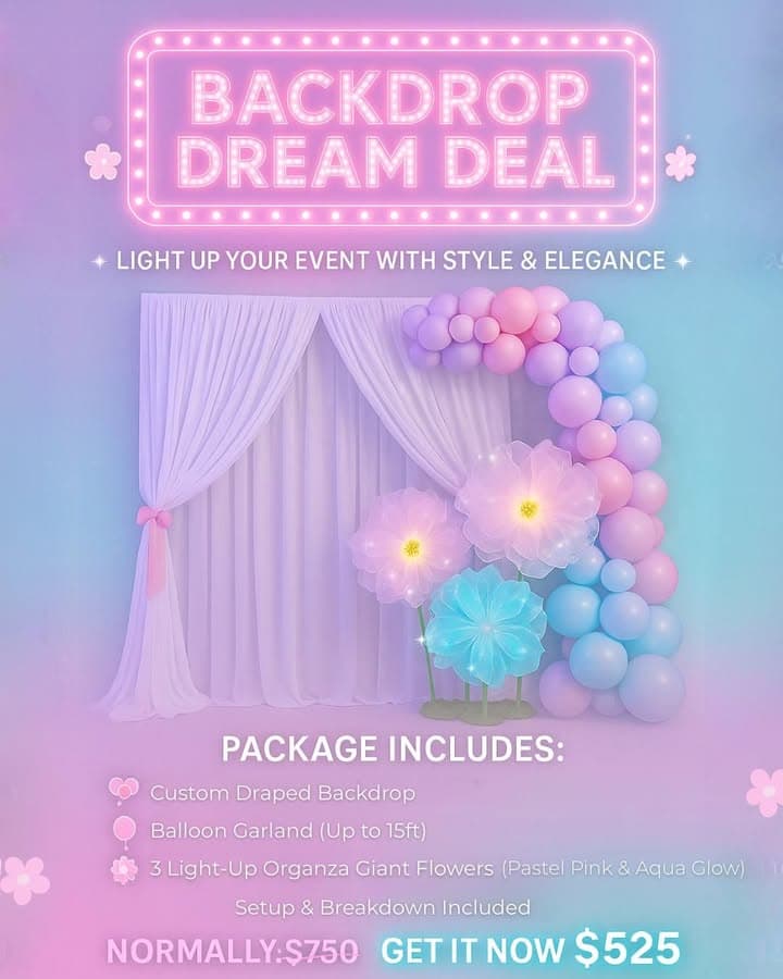 FIRST 5 BOOKINGS GET EXTRA $100 OFF! Turn your celebration into pure...