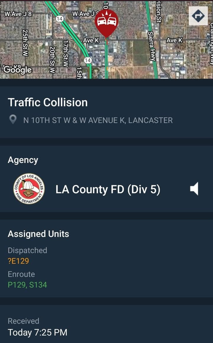 902T/902R....Avenue K and 10th Street West.....solo vehicle collsion, male driver out of...