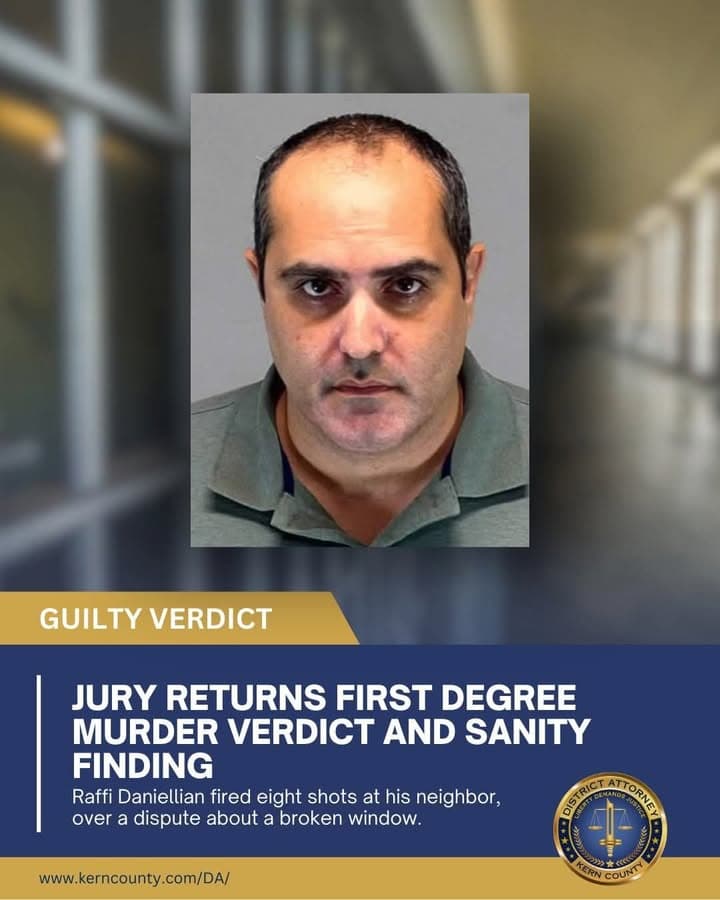 Raffi Daniellian was found guilty of using a firearm to murder his...