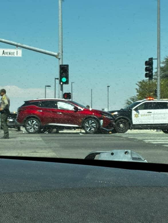 Deputy involved collsion on Challenger Way and Avenue I around 12:49pm