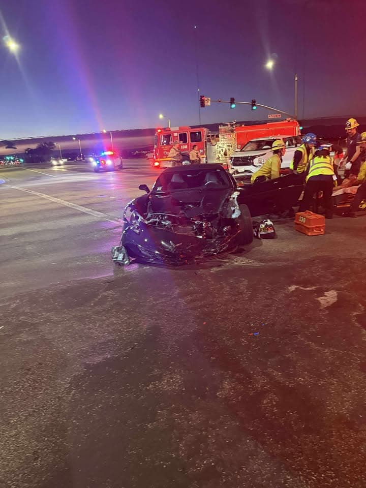 Traffic collsion on Avenue I and Valley Central Way around 7 this...