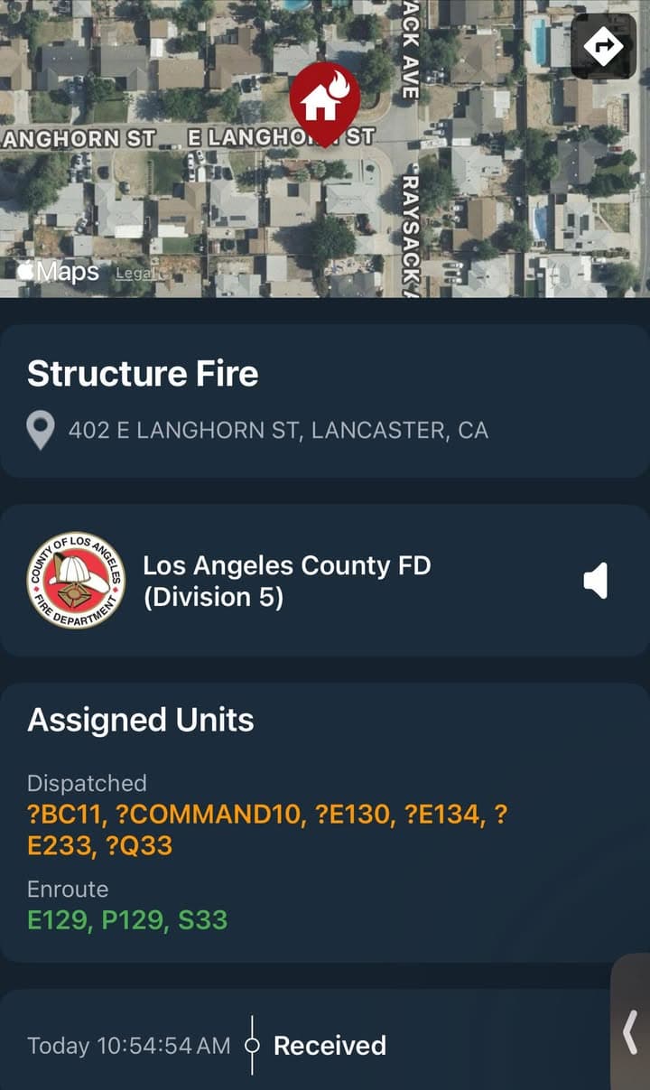 904S…402 E. Langhorn Street…reported structure fire…Sheriff and FD enroute code 3 UPDATE:...