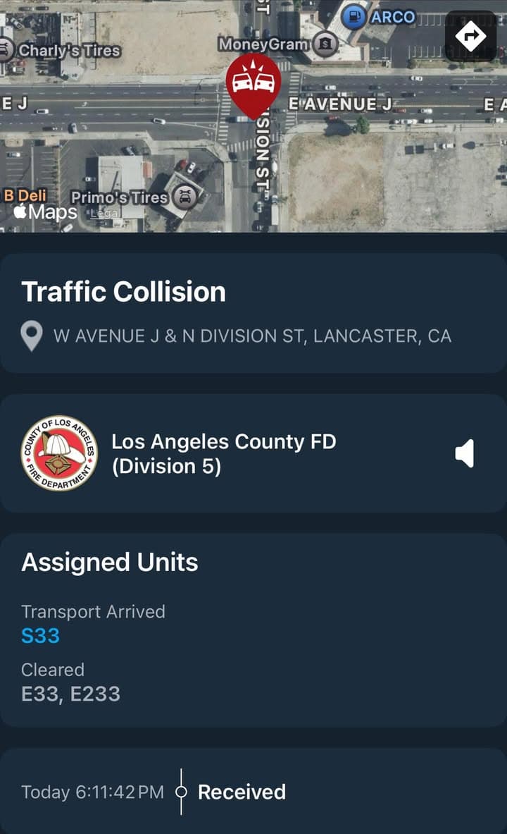 ****CONFIRMED FATALITY**** 902T/902R…Avenue J and Division Street…vehicle vs motorcycle…Sheriff and FD enroute...