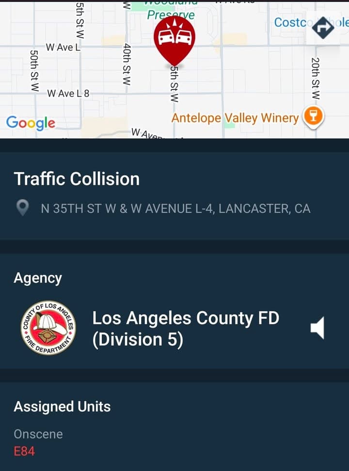 902T902R....35th Street West and Avenue L-4....two vehicle collision....sheriff and FD enroute code...