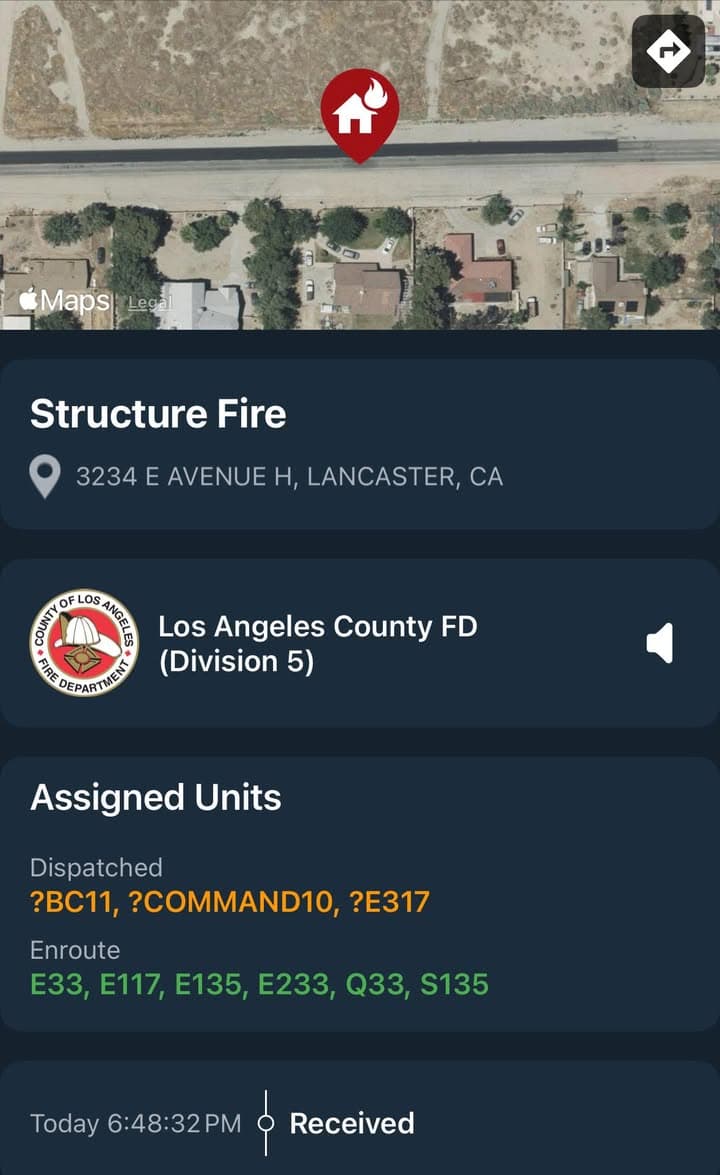 904S…3234 E. Avenue H…reported structure fire…Sheriff and FD enroute code 3 UPDATE:...