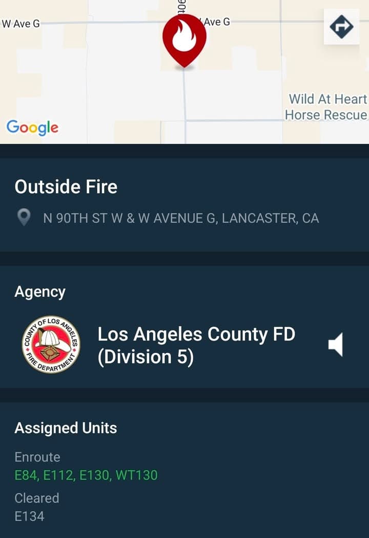 904B....90th Street West and Avenue G....brush on fire near intersection....sheriff and FD...