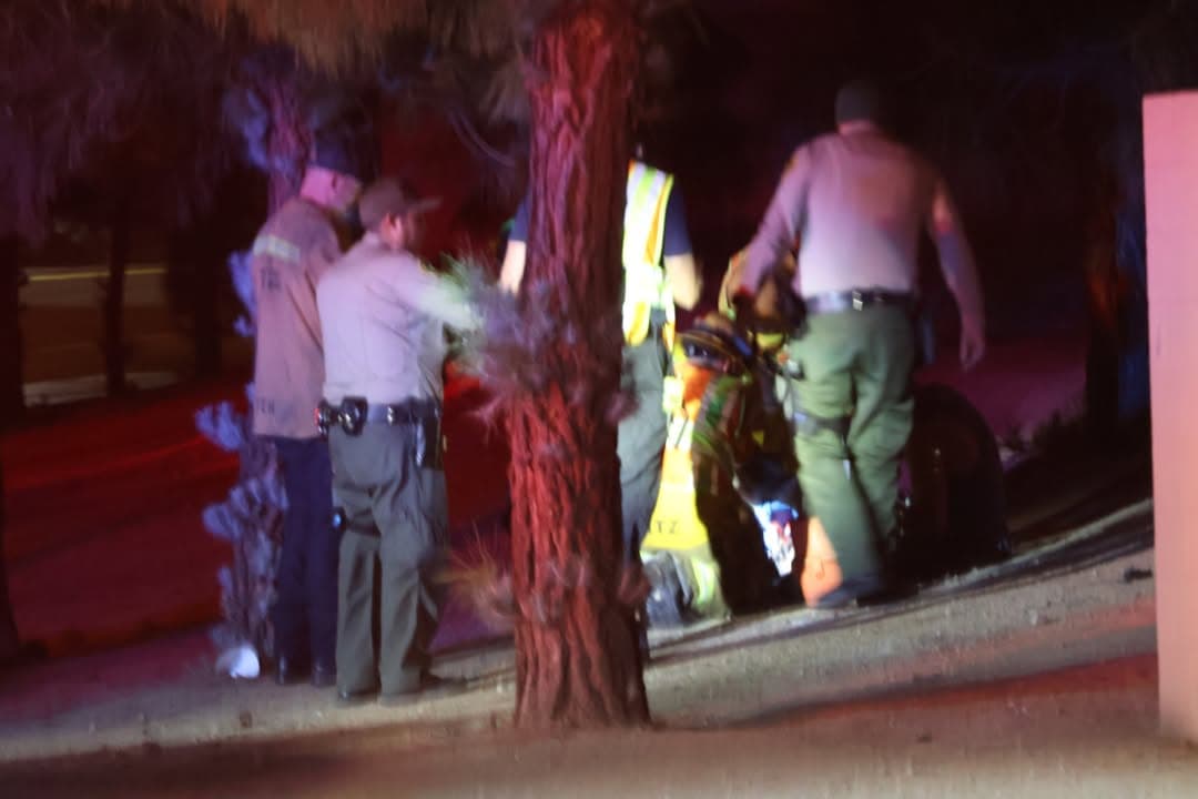 902T/902R....Sierra Highway between Avenue Q and Technology Drive....vehicle vs pedestrian.....sheriff and FD...