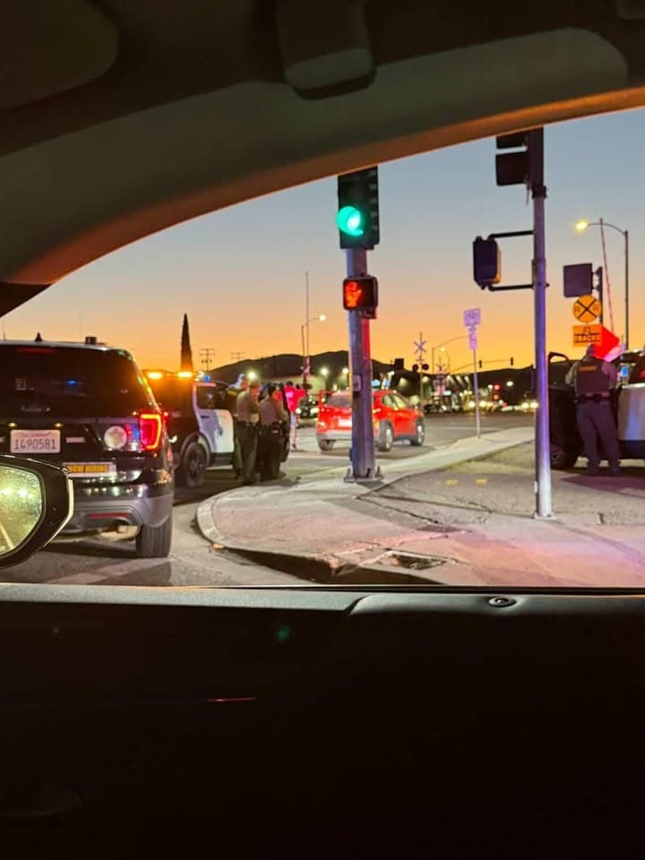 ASSISTANCE REQUEST....Sierra Highway and Technology Drive....deputy behind a 10-29FD (armed and dangerous)...