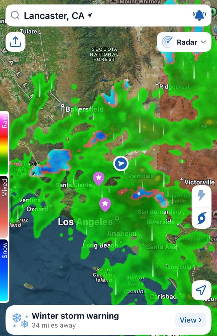Rain Persists Rain is forecasted to continue in the Antelope Valley throughout...
