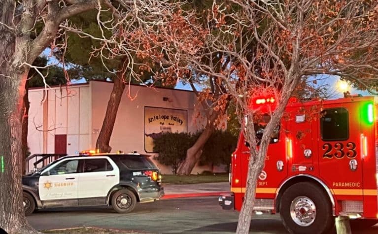 929....Division and Lancaster Blvd at AV High....caller states male over dosing inside...