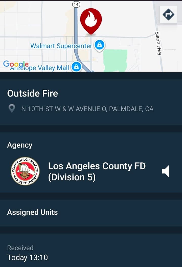 904B....10th Street West and Avenue O....possible homeless encampment fire....sheriff and FD enroute...