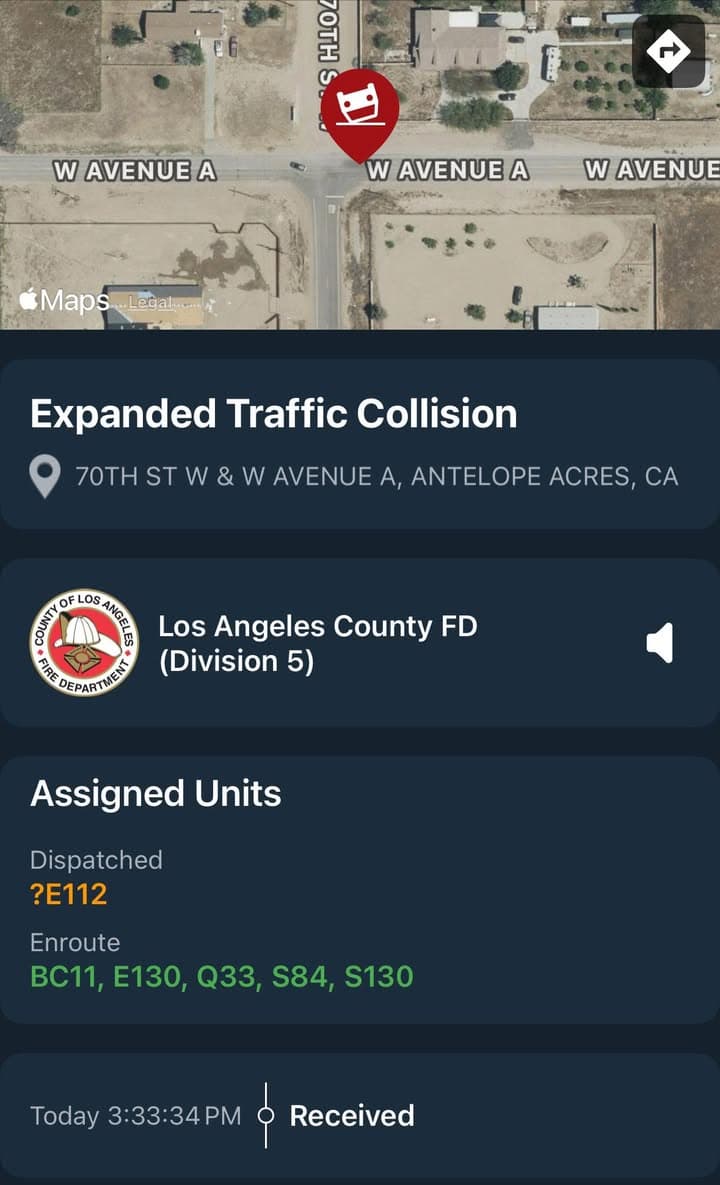 ****TWO CONFIRMED FATALITIES**** 11-79…70th Street West and Avenue A…2 vehicle traffic collision...
