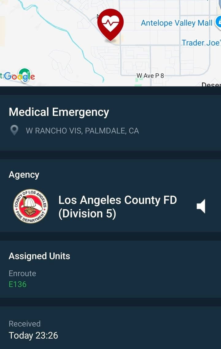 902A/902R....30th Street West and Rancho Vista Blvd....female 26 states wants to harm...