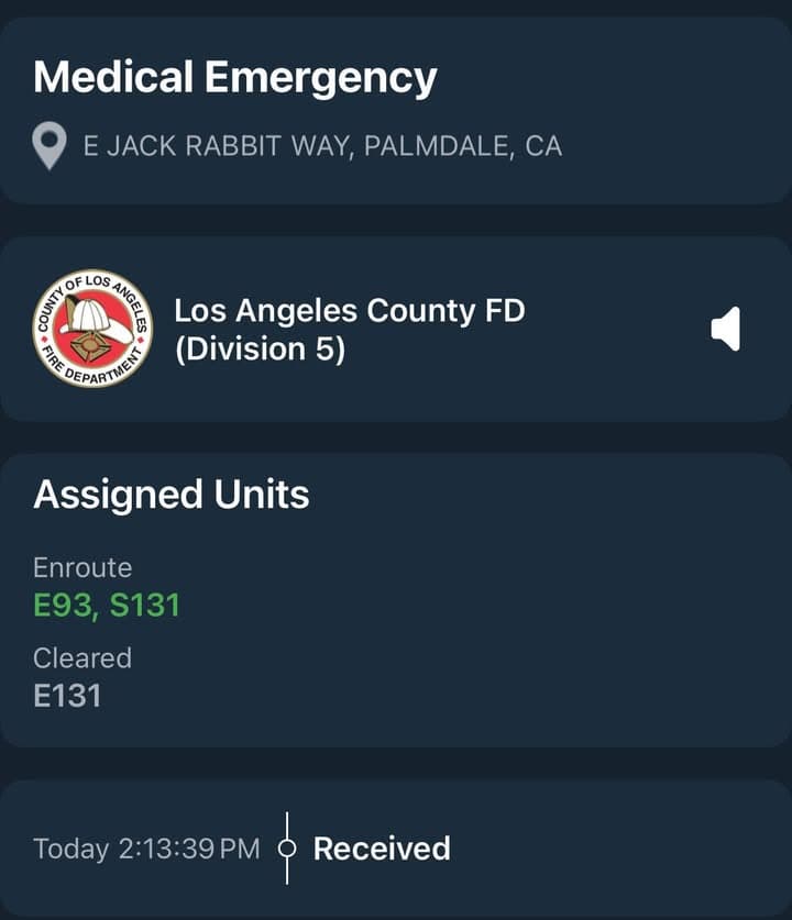 902R…6800 block Jackrabbit Way…female, 8mo, choking…Sheriff and FD enroute code 3 UPDATE:...