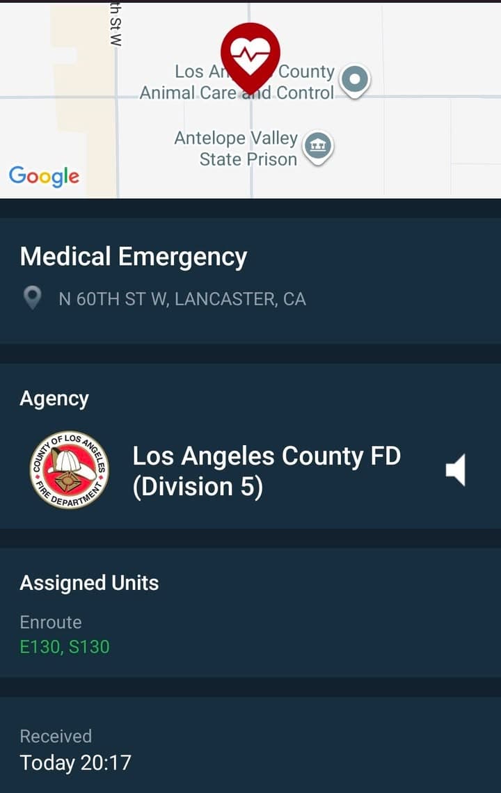 245....Avenue I and 60th Street West....female adult cut with a machete....sheriff and...