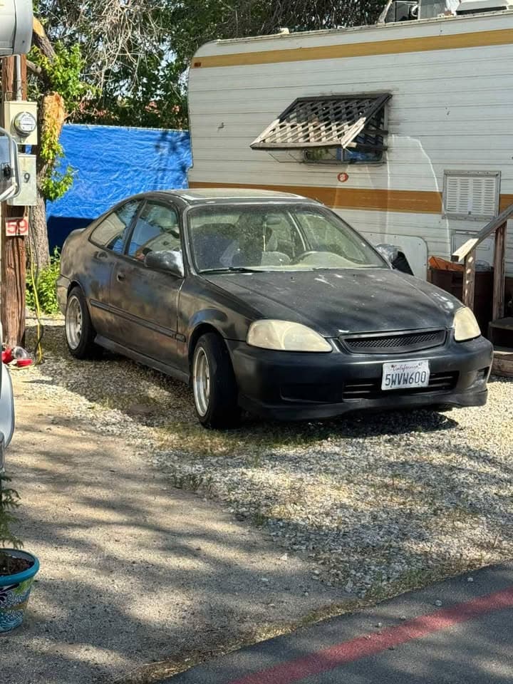 STOLEN BLACK 2000 HONDA CIVIC EX PLATE #5WVW600