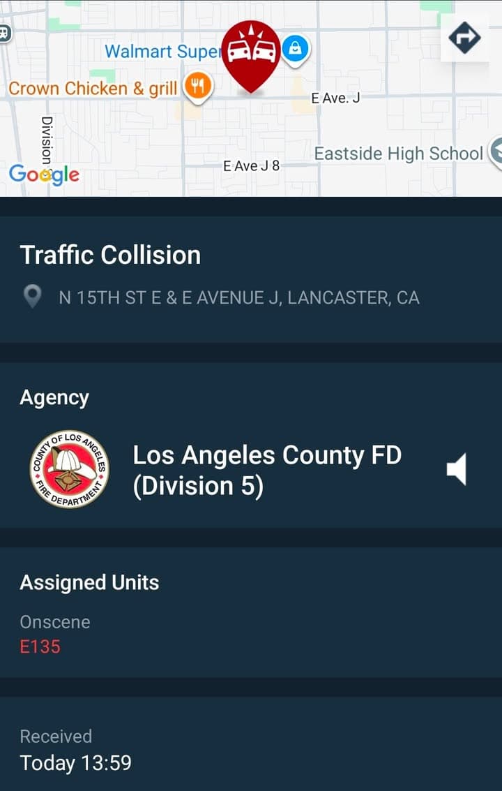 902T/902R....15th Street East and Avenue J....two vehicle collision....sheriff and FD enroute code...