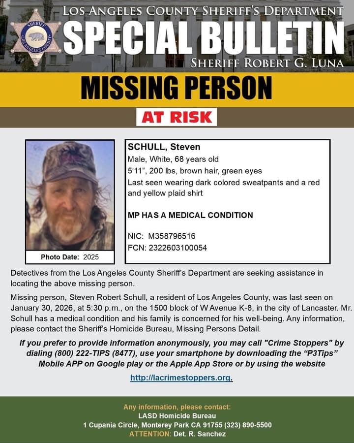 Los Angeles County Sheriff’s Department Missing Persons Unit is asking for the...