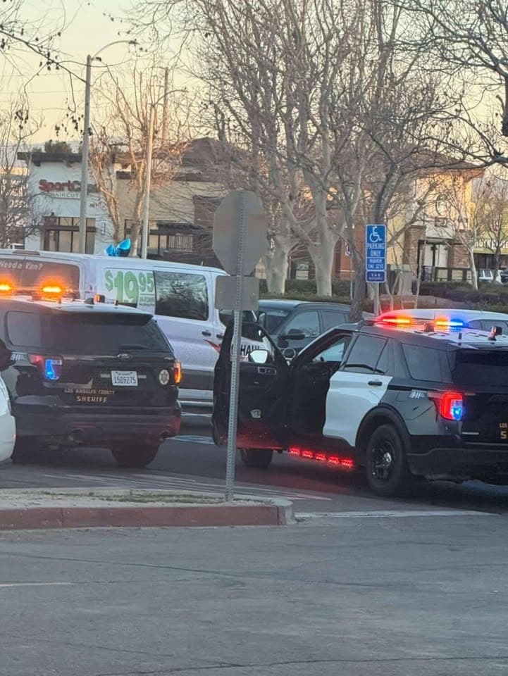 ASSISTANCE REQUEST....44651 Valley Central Way at Dollar Tree....Deputy detaining a confirmed stolen...