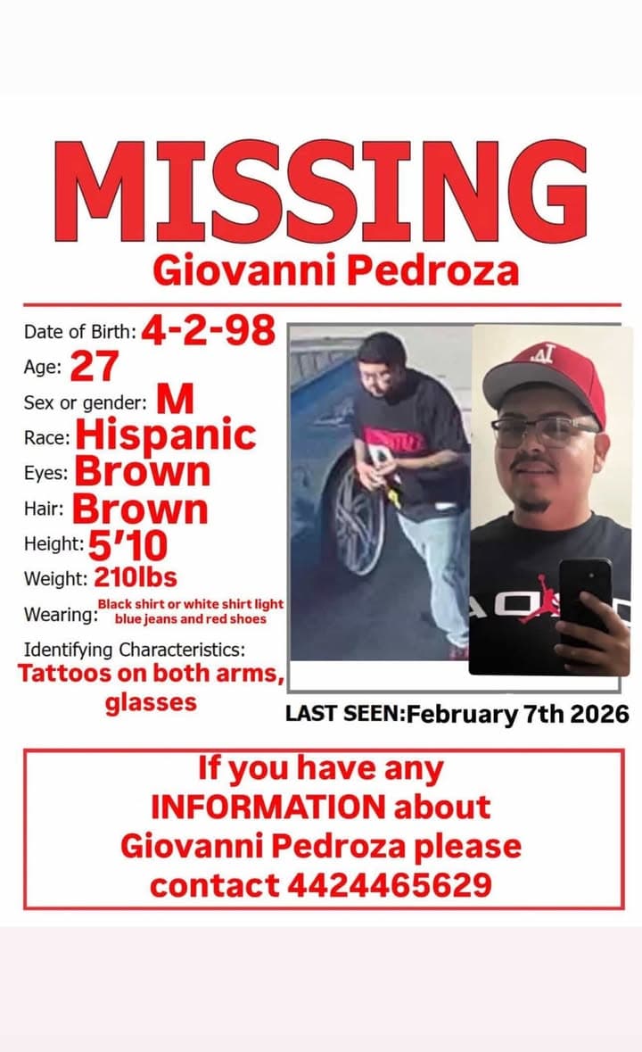 Last seen in area of Avenue A and 14 Fwy