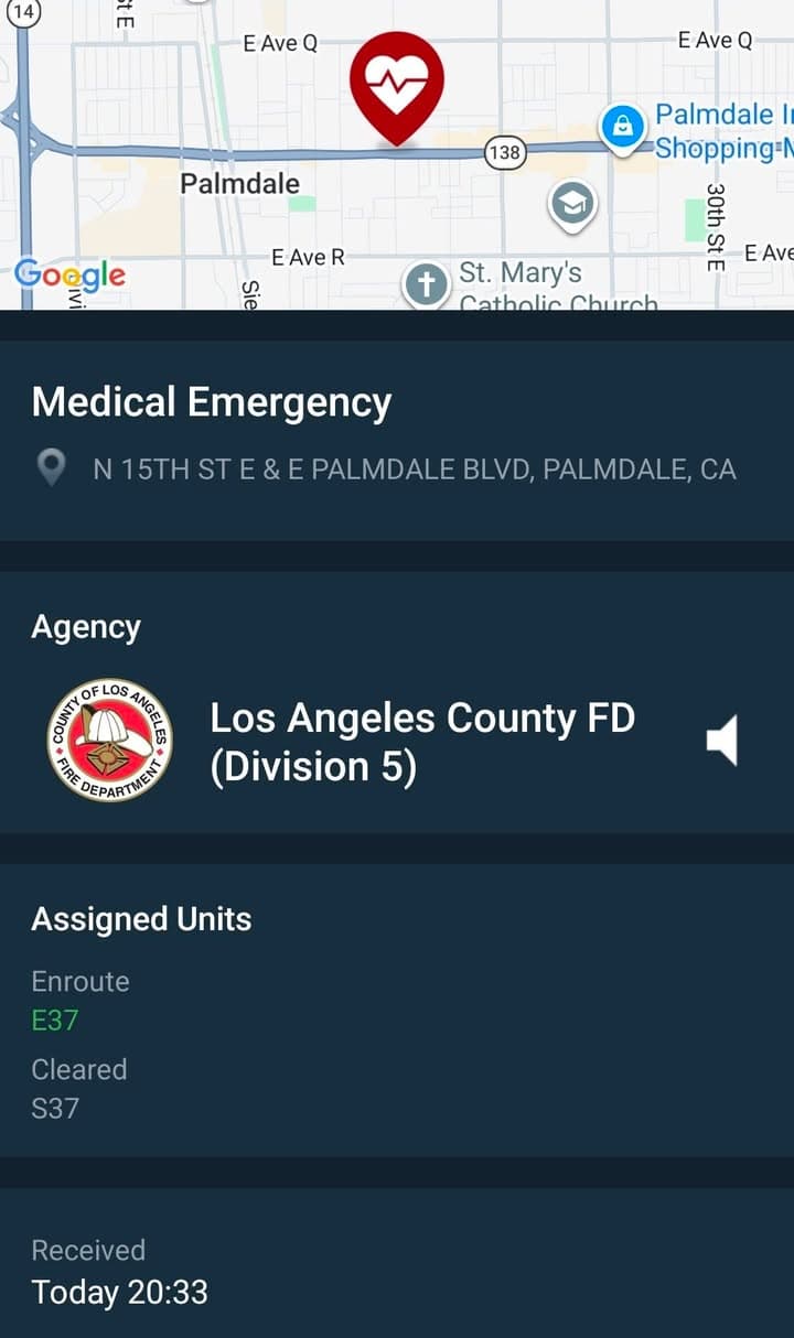 Possible 245....15th Street East and Palmdale Boulevard....possible stab victim at location....sheriff and...