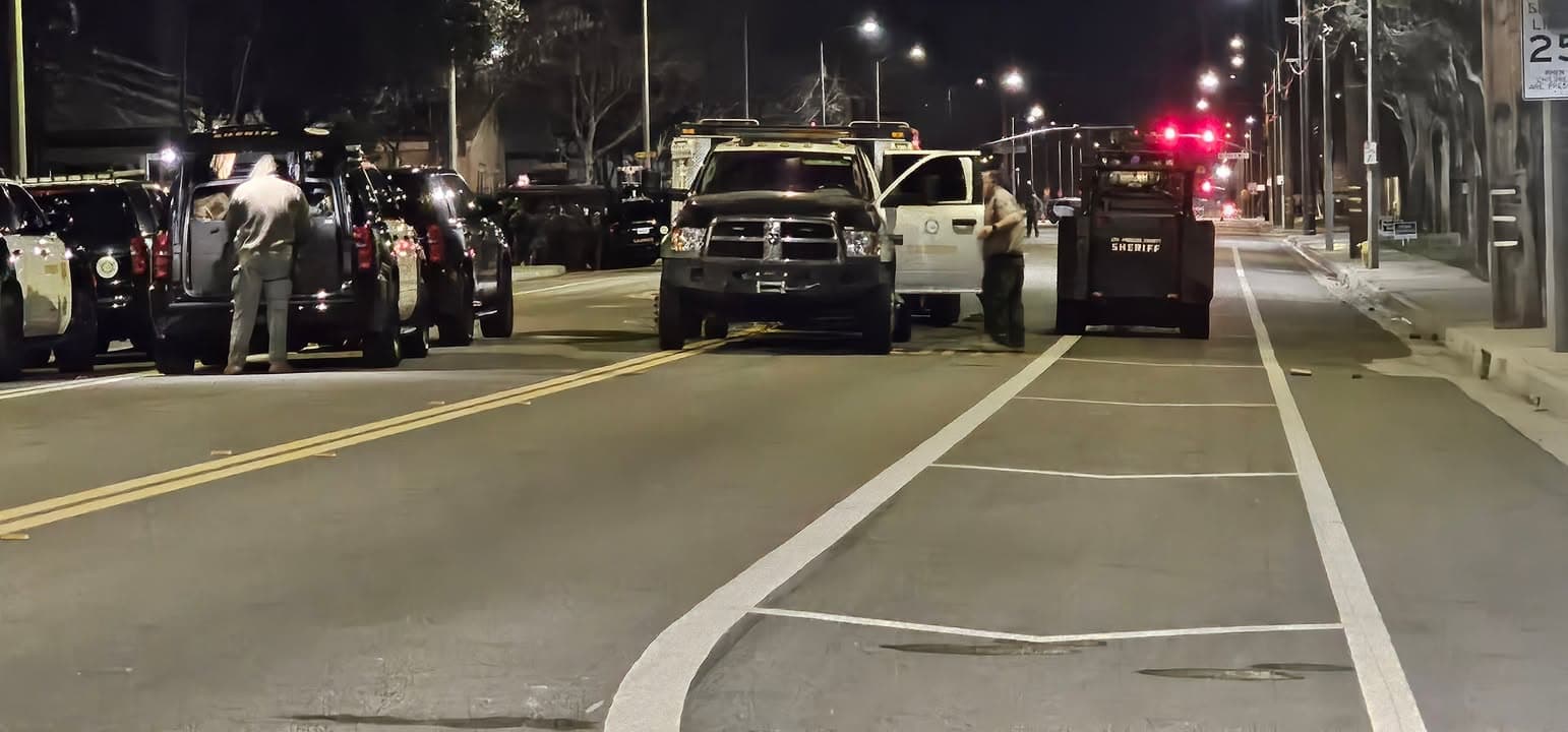 As of 11:55pm the barricaded suspect on Blue Sky Ct is still...