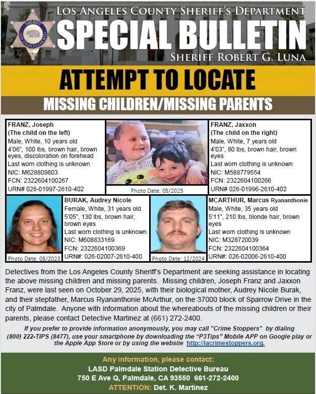 Detectives from the Los Angeles County Sheriff’s Department Palmdale Station are asking...