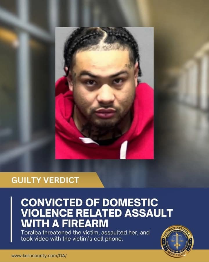 Jayden Toralba, age 25, has been found guilty of a domestic violence...