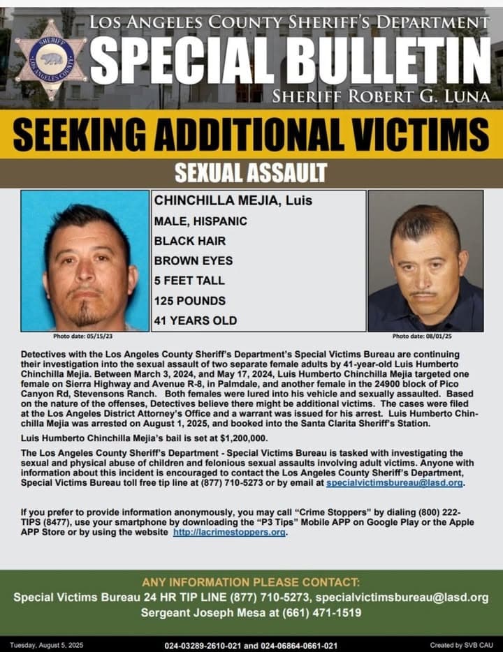 Palmdale Man Linked by DNA to Two Alleged Sexual Assaults; Judge Orders...