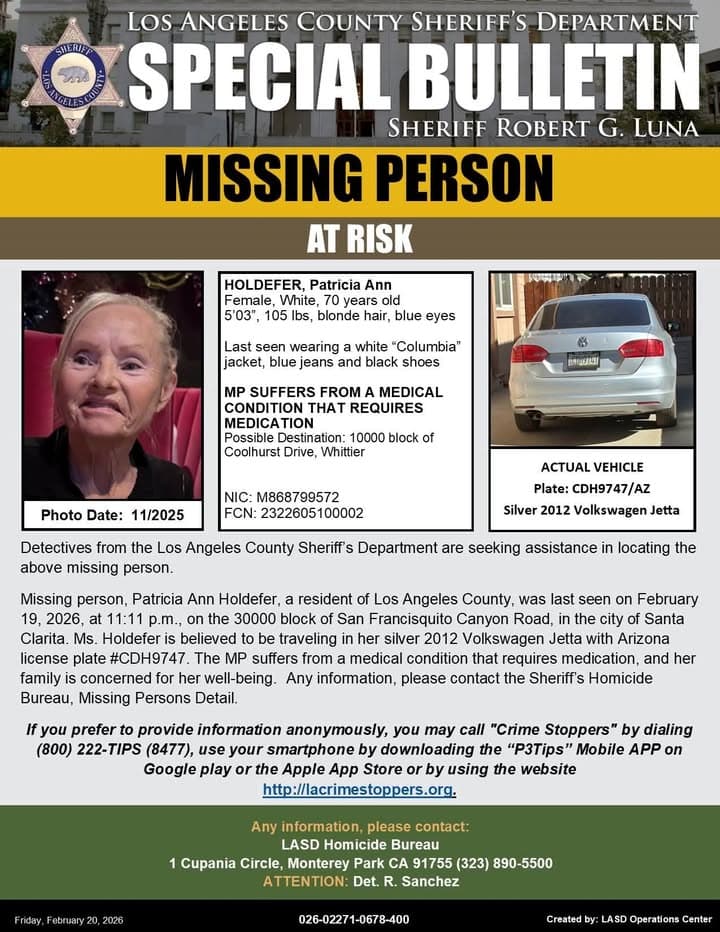 Detectives from the Los Angeles County Sheriff’s Department are asking for the...