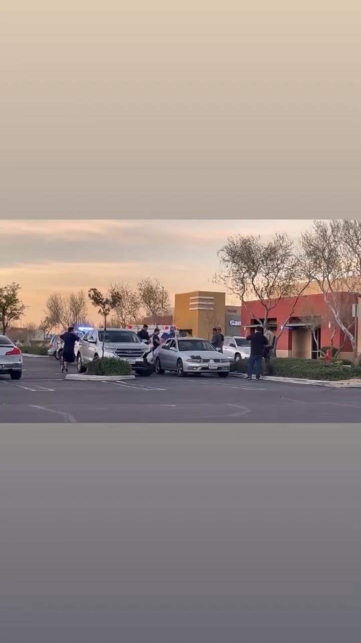 Vehicle vs pedestrian on 47th Street East and Avenue R just before...