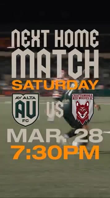 Tomorrow AV ALTA FC WILL TAME THE PACK! Don't miss out! Secure...
