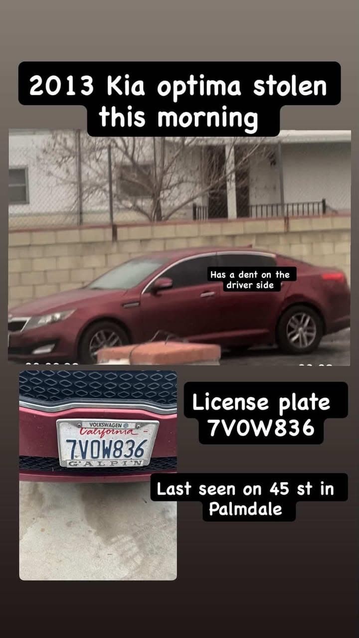 STOLEN Taken from area of 47th Street East and Avenue S