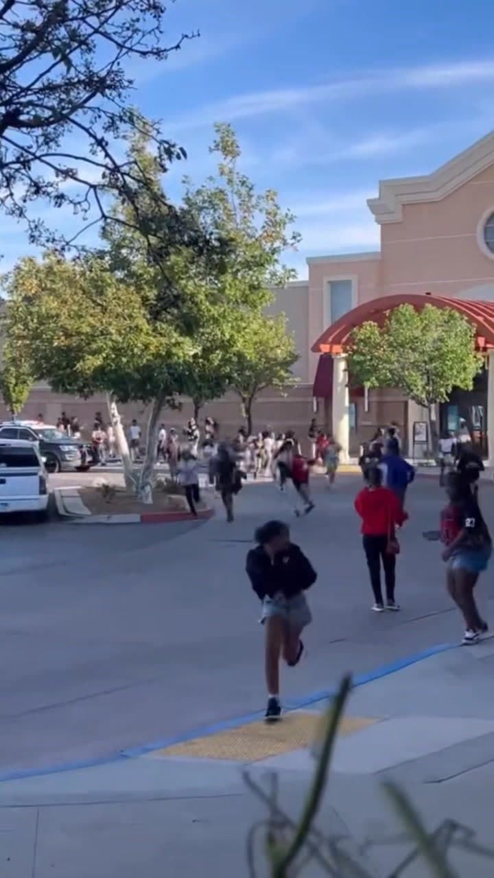 Additional video of large group after fight from AV Mall today