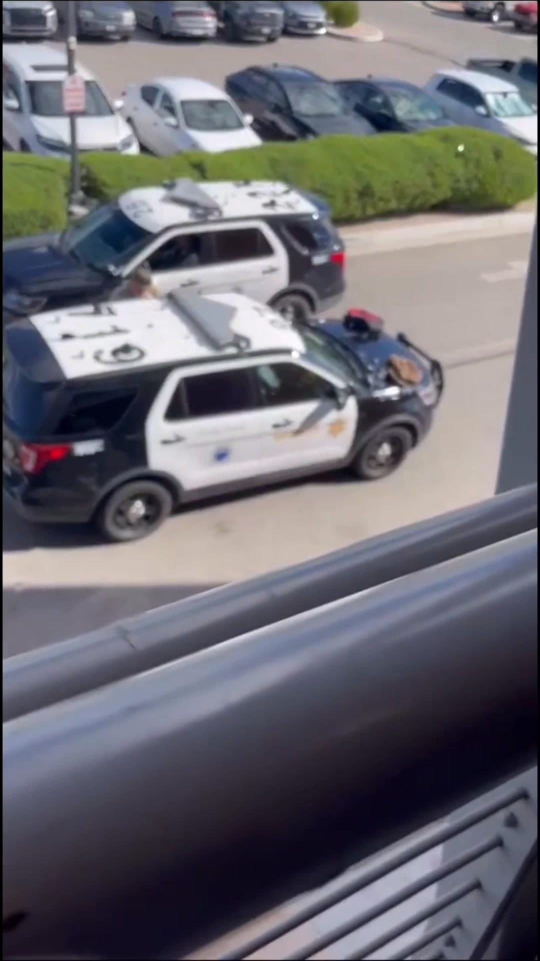 Video from Aerospace Academy gun investigation. Deputies detained two and are ascertaining...
