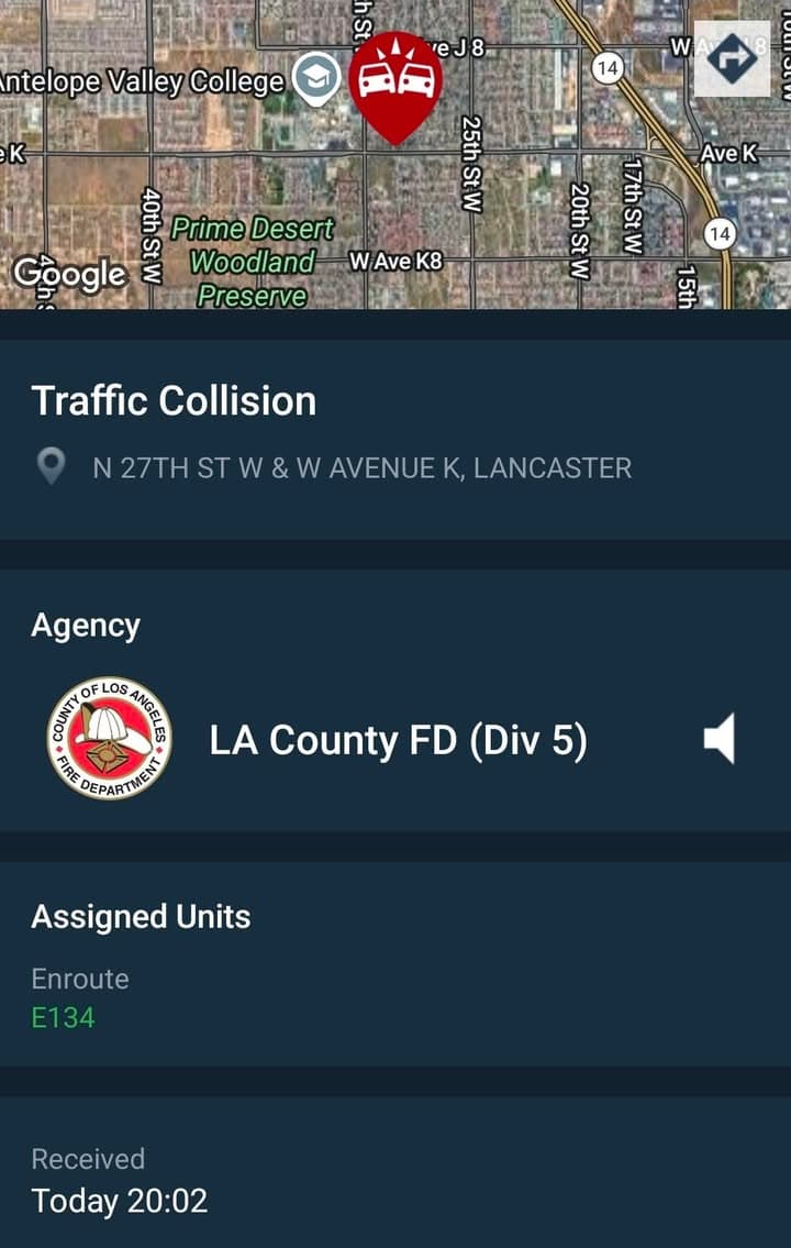 902T/902R....27th Street West and Avenue K....two vehicle collision....sheriff and FD enroute code...