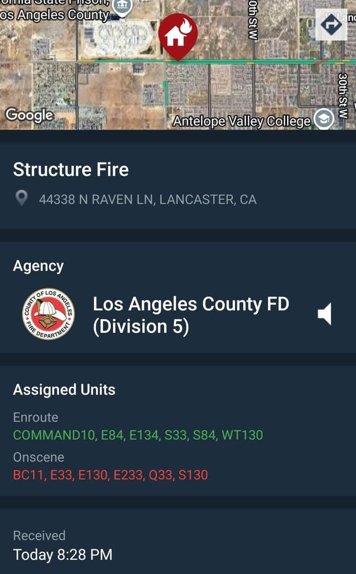 904S....50th Street West and Avenue J (Jade Ct)....house on fire....sheriff and FD...