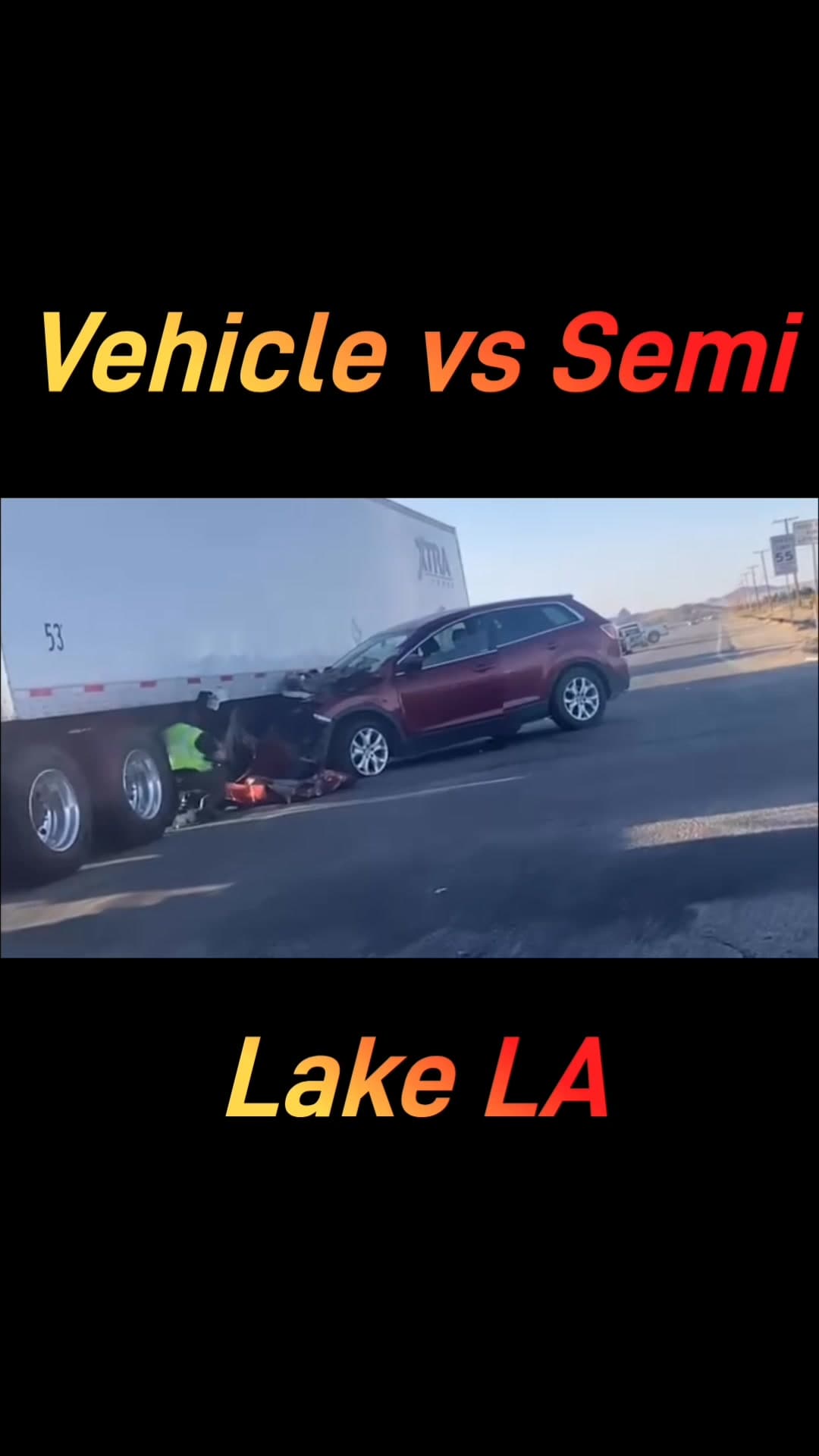 Video from vehicle vs semi earlier this evening on 170th Street East...