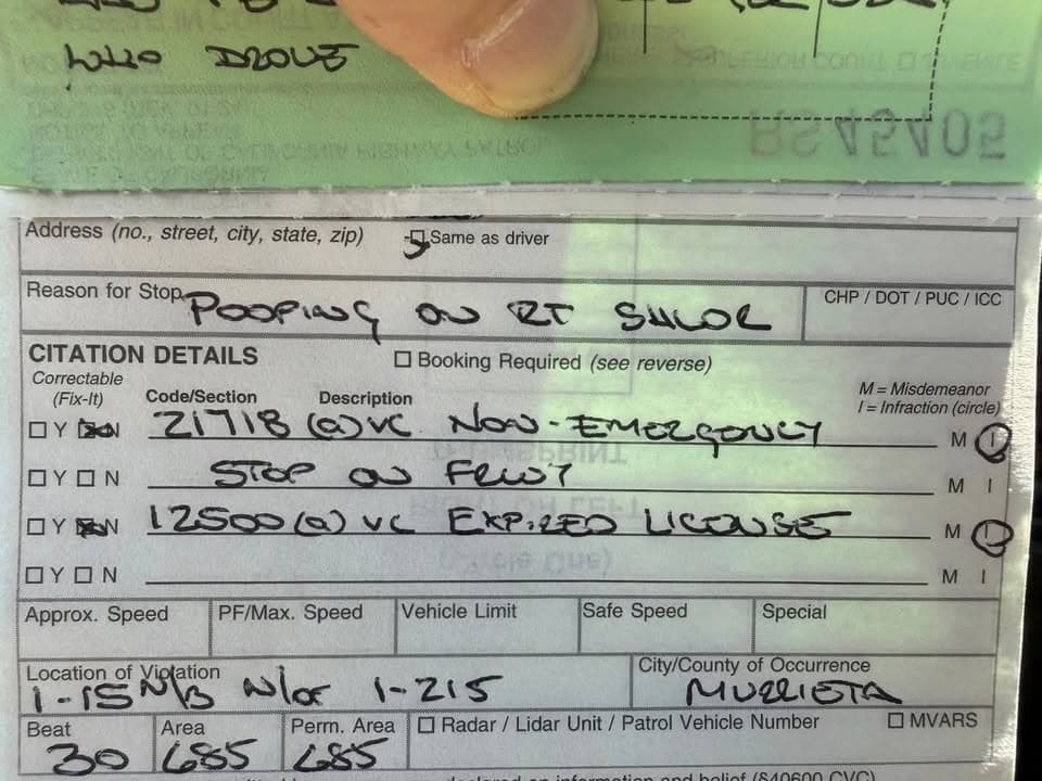 PSA from CHP - Temecula 馃毃 You won鈥檛 believe this one! Our...