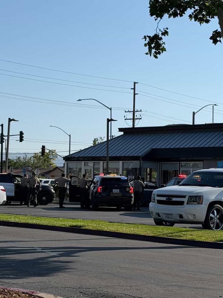 ASSISTANCE REQUEST....Valley Central Way and Avenue J....Deputy detaining a stolen Chevy Malibu...