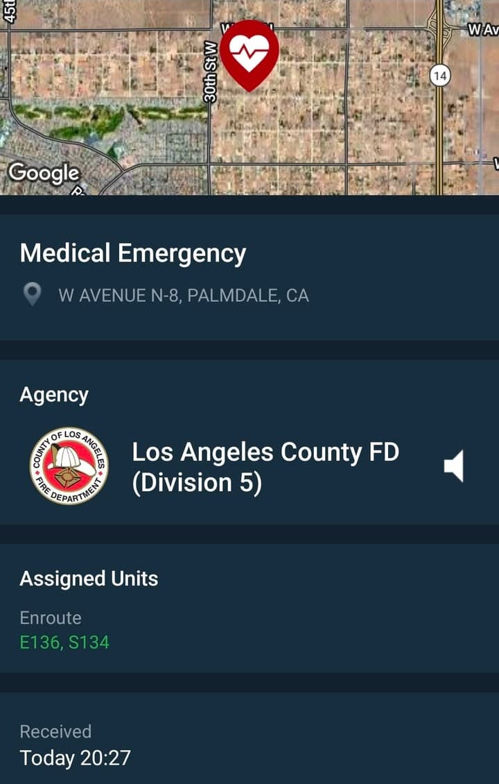 245 stabbing....27th Street West and Avenue N-8....reported stabbing at location.....sheriff and FD...