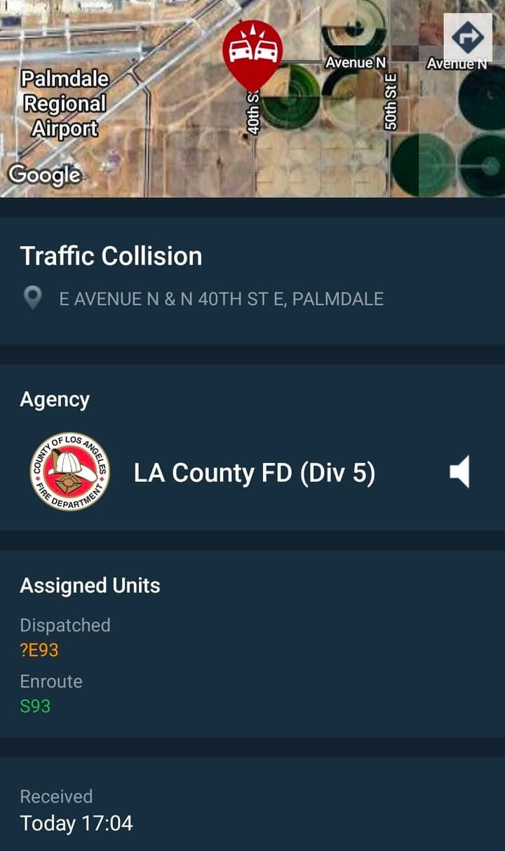 901T/902R....40th Street East and Avenue N....vehicle vs pole....sheriff and FD enroute code...