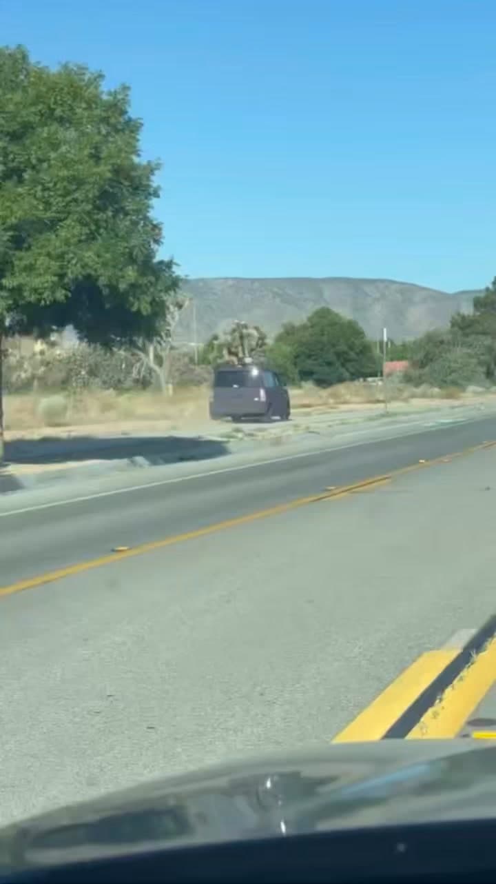 Vehicle driving on sidewalk at 40th Street West and Avenue L-8 earlier...
