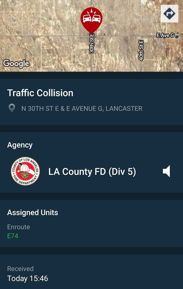 902T/902R....30th Street East and Avenue G....two vehicle collision....sheriff and FD enroute code...