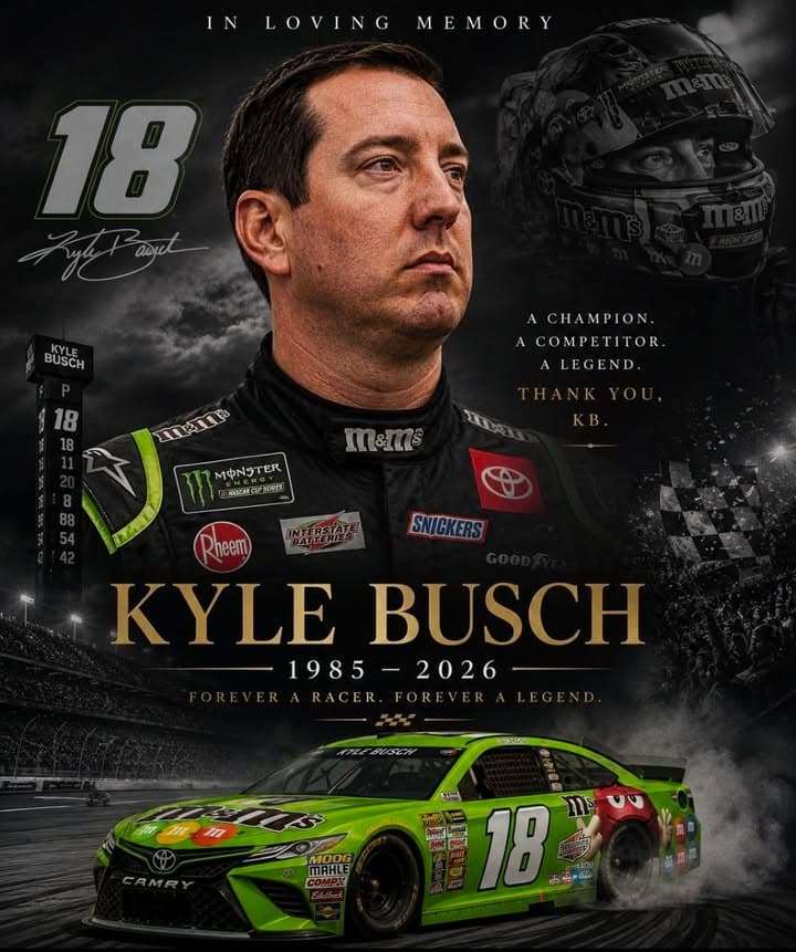 π NASCAR legend Kyle Busch has reportedly passed away at the age...